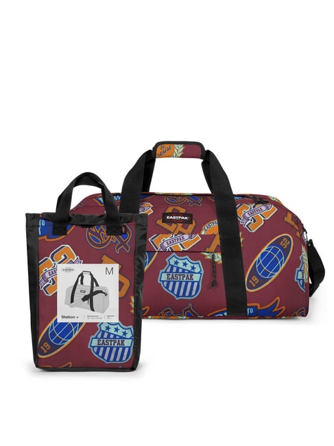 STATION + Geanta cu bareta de umar ciocnire vișinie - Genți de voiaj