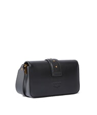 PINKO LOVE ONE SLOUCHY Geantă de umăr mini din piele aur negru-vechi - Genți femei - 2