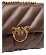 PINKO BIG LOVE PUFF Geanta din piele Nappa castaniu maro-auriu antic - Genți femei - 3