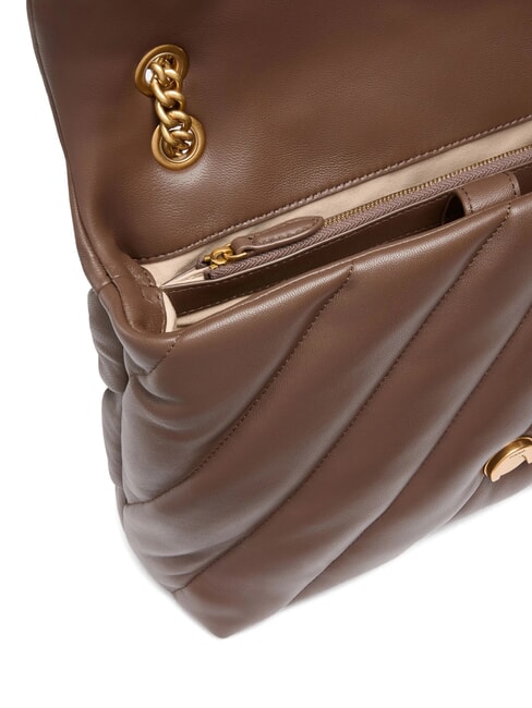 BIG LOVE PUFF Geanta din piele Nappa castaniu maro-auriu antic - Genți femei
