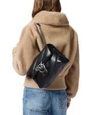 PINKO CLASSIC LOVE PUFF Geanta din piele Nappa negru-argint vechi - Genți femei - 7