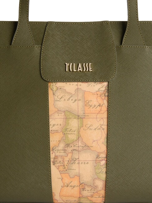 WINDY CITY Sacoșă mare de cumpărături verde mușchi - Genți femei