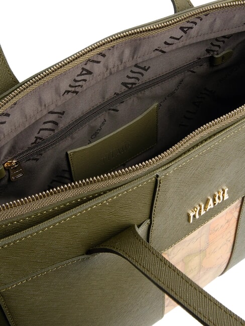 WINDY CITY Sacoșă mare de cumpărături verde mușchi - Genți femei