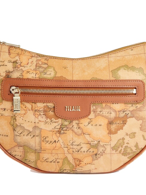 GEO CLASSIC Geantă de umăr semilună NATURAL - Genți femei