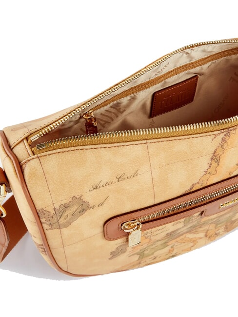 GEO CLASSIC Geantă de umăr semilună NATURAL - Genți femei