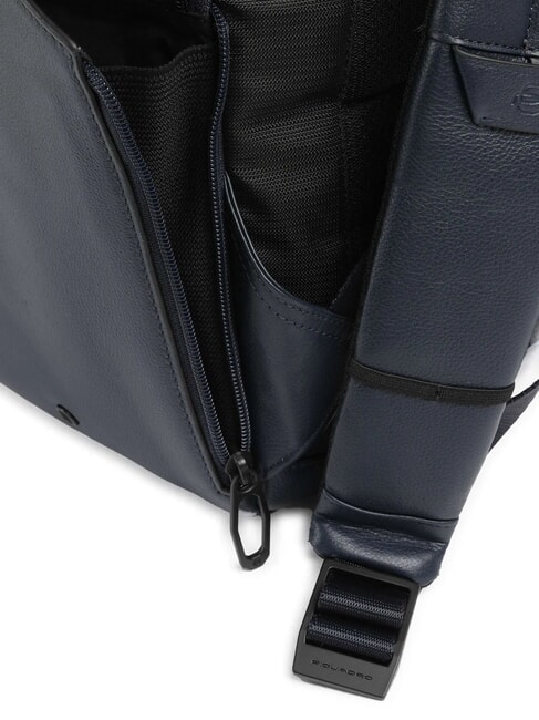 RUSSEL Rucsac din piele pentru laptop de 15,6" albastru - Rucsacuri pentru laptop