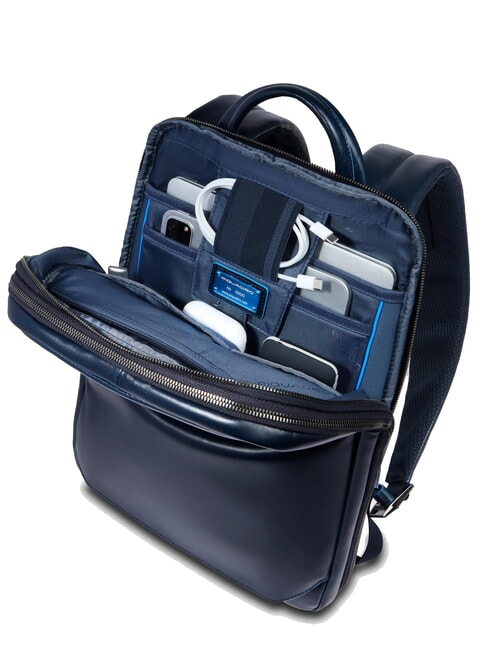 BLUE SQUARE Rucsac pentru laptop de 14", din piele albastru - Rucsacuri pentru laptop