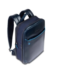 PIQUADRO BLUE SQUARE Rucsac pentru laptop de 14", din piele albastru - Rucsacuri pentru laptop - 5