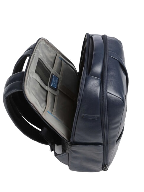 RUSSEL Rucsac pentru laptop de 14", din piele albastru - Rucsacuri pentru laptop