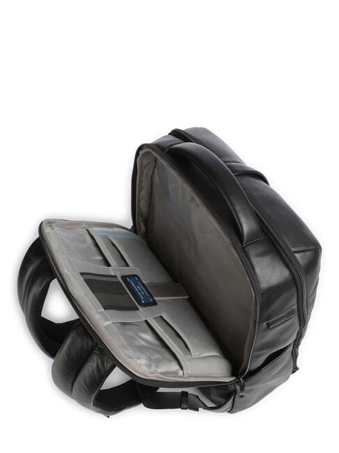 RUSSEL Rucsac pentru laptop de 14", din piele negru - Rucsacuri pentru laptop