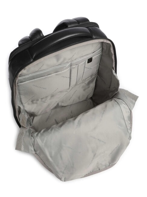 RUSSEL Rucsac pentru laptop de 14", din piele negru - Rucsacuri pentru laptop