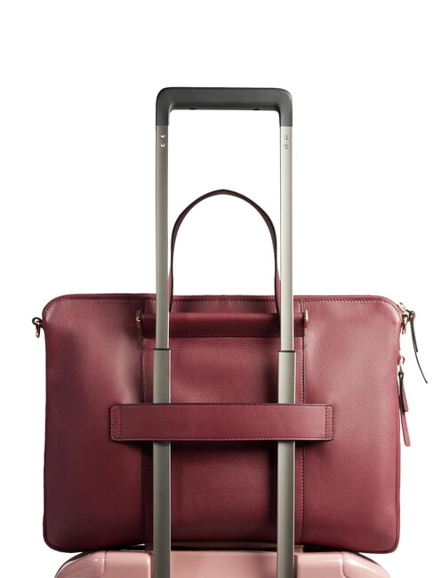 CIRCLE Geanta laptop din piele de 14". bordeaux - Serviete birou