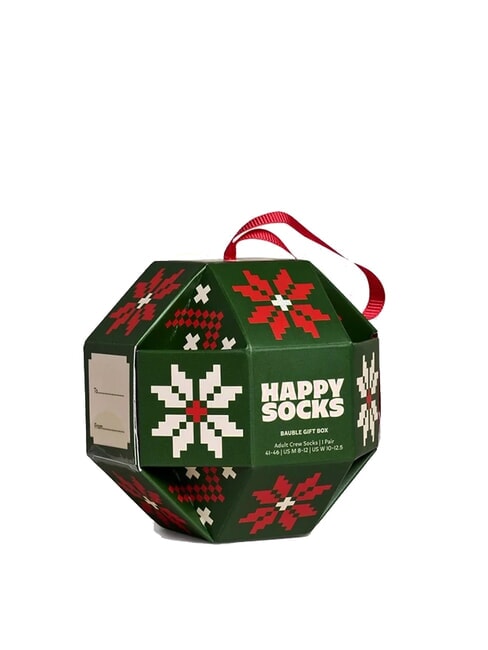 SNOWFLAKE Set cadou cu 1 pereche de șosete verde închis - Șosete pentru bărbați