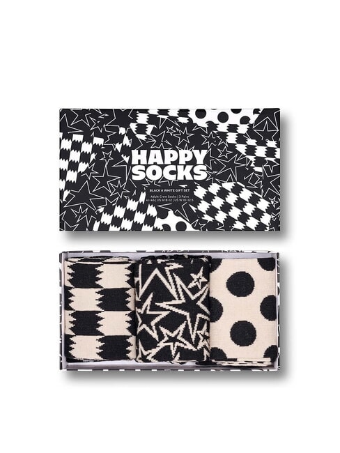 BLACK AND WHITE Set cadou de 3 perechi de șosete negru - Șosete de damă