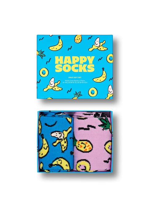 FRUITS SOCKS Set cadou cu 2 perechi de șosete turcoaz - Șosete de damă