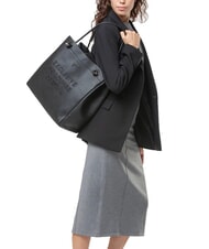 V73 CORTINA Geantă de cumpărături de umăr negru - Genți femei - 5