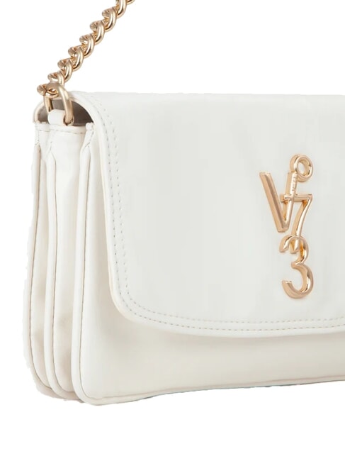 LOUISE Geantă de umăr medie cu mâner din lanț ecru - Genți femei