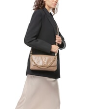 V73 LOUISE Geantă de umăr medie cu mâner din lanț taupe - Genți femei - 5