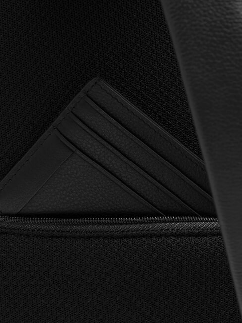 W137 Rucsac din piele cu un singur umăr negru - Rucsacuri pentru laptop