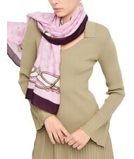 LIUJO LOGO Stolă cu imprimeu liliac parfumat - Eșarfe - 4