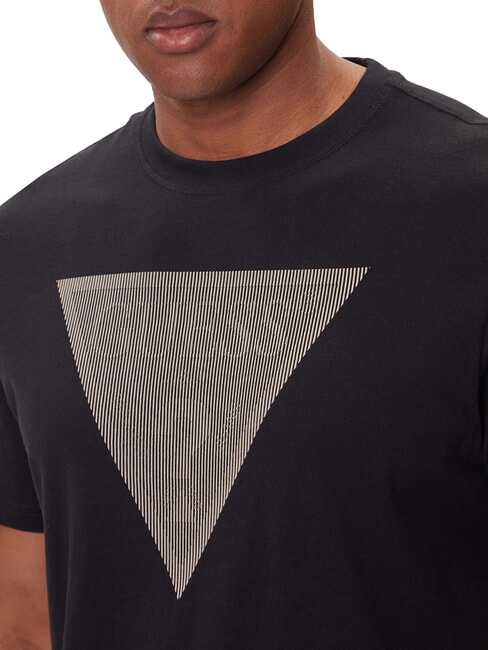 TRIANGLE LOGO Tricou cu m&acirc;necă scurtă, croială regulată jetbla - tricou