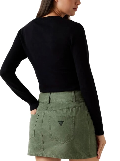 REYNA LOGO Pulover cu guler rotund și aplicații jetbla - Pulovere pentru femei