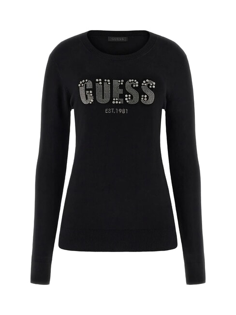 REYNA LOGO Pulover cu guler rotund și aplicații jetbla - Pulovere pentru femei