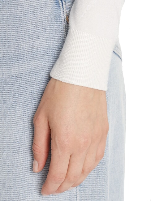 REYNA LOGO Pulover cu guler rotund și aplicații cremwhi - Pulovere pentru femei