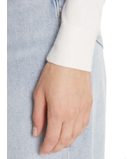 GUESS REYNA LOGO Pulover cu guler rotund și aplicații cremwhi - Pulovere pentru femei - 4