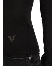 GUESS ANITA TURTLE Pulover negru intens - Pulovere pentru femei - 4