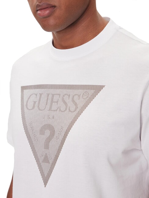 TRIANGLE LOGO Tricou cu m&acirc;necă scurtă, croială regulată alb purpuriu - tricou