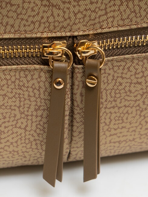 FLEXOS ZIP Geantă de umăr mini verde ulei - Genți femei