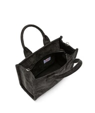 SUN68 CALI VELVET Geantă de mână, cu curea de umăr negru - Genți femei - 3