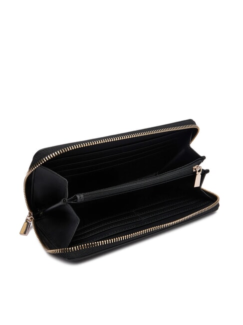MIMINA Portofel mare cu fermoar și mâner BLACK - Portofele femei