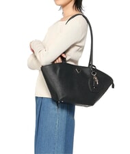 GUESS BOLENA Geantă de umăr cu pandantiv inimă BLACK - Genți femei - 6