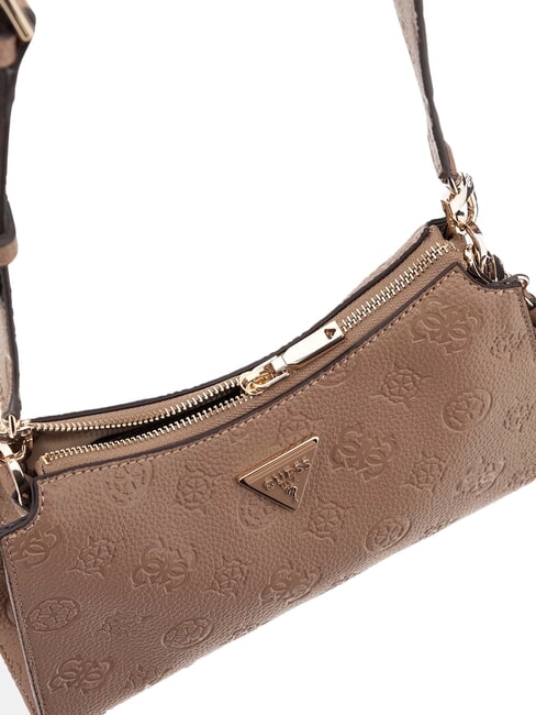 CRESIDIA II Geantă de umăr cu fermoar logo taupe închis - Genți femei