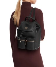 GUESS MANHATTAN 2 Rucsac cu buzunare BLACK - Genți femei - 6
