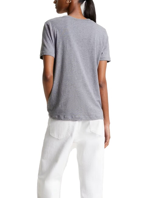 TH 1985 Tricou de bumbac gri melange mediu - tricou