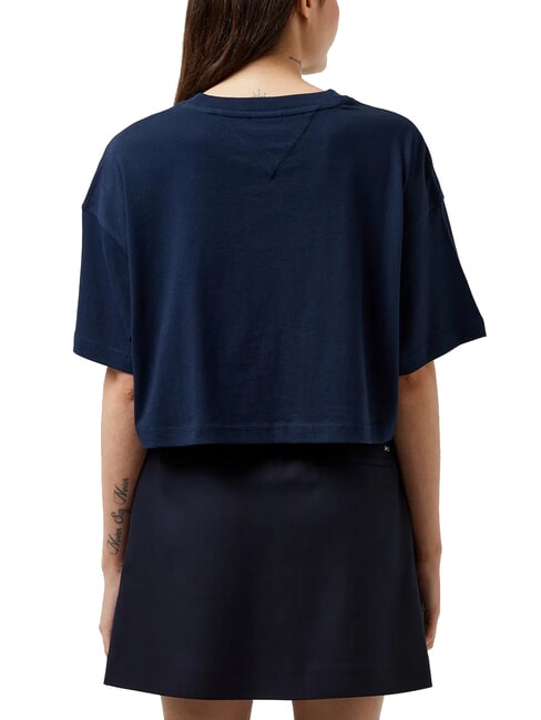 TH JEANS T Tricou de bumbac bleumarin noapte întunecată - tricou