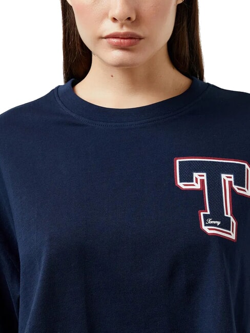 TH JEANS T Tricou de bumbac bleumarin noapte întunecată - tricou