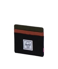 HERSCHEL CHARLIE  Suport plat pentru card negru/verde iedera/chutney - Portofele femei - 2