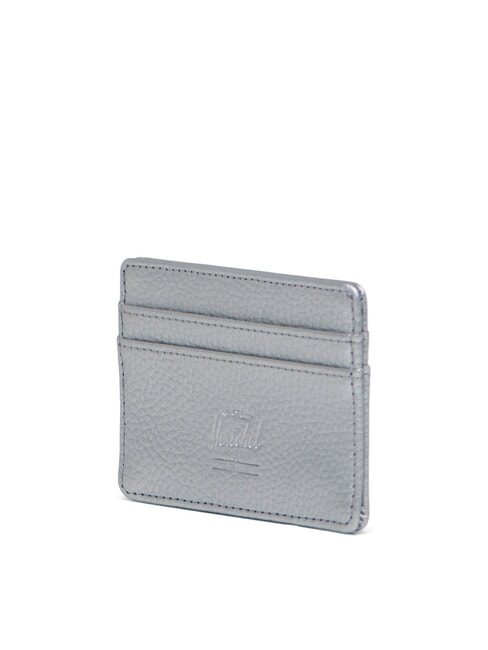 CHARLIE Suport plat pentru card argintiu metalic - Portofele bărbați