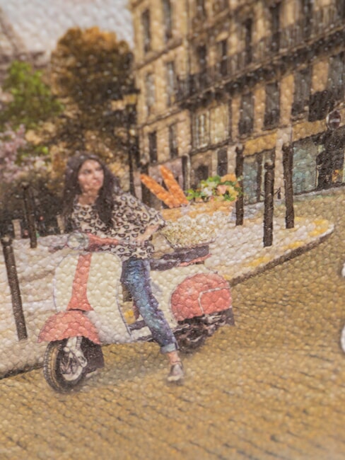 YESBAG Geanta de umar cu imprimeu voal paris - Genți femei