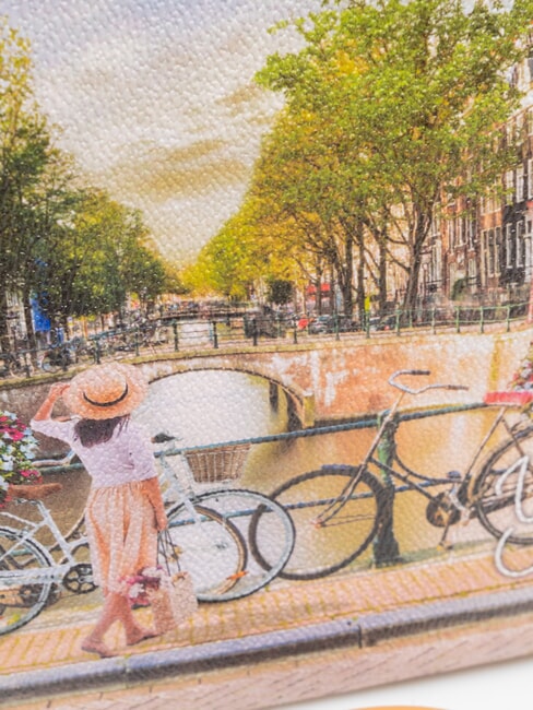 YESBAG Geanta de umar cu imprimeu biciclete - Genți femei