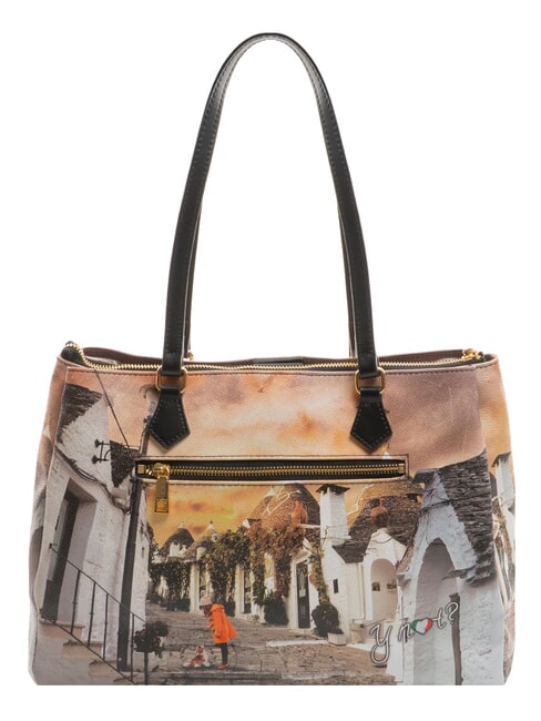 YESBAG Geantă de umăr imprimată viața în trulli - Genți femei