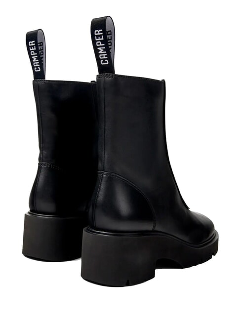 MILAH Ghete din piele pentru gleznă negru - Pantofi femei