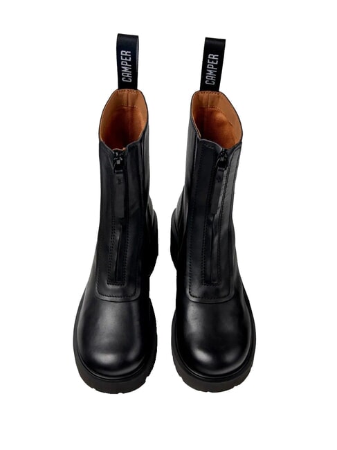 MILAH Ghete din piele pentru gleznă negru - Pantofi femei