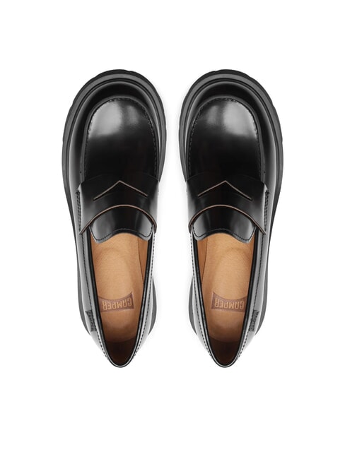 MILAH Mocasini din piele negru - Pantofi femei