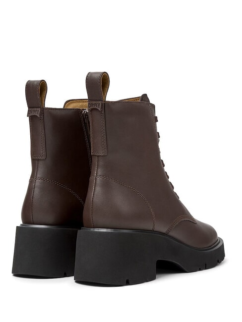 MILAH Ghete din piele pentru gleznă maro închis - Pantofi femei