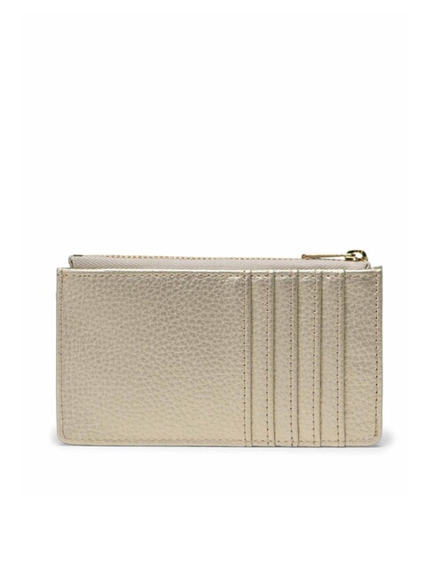 OSCAR Suport plat pentru carduri cu fermoar auriu metalic - Portofele femei